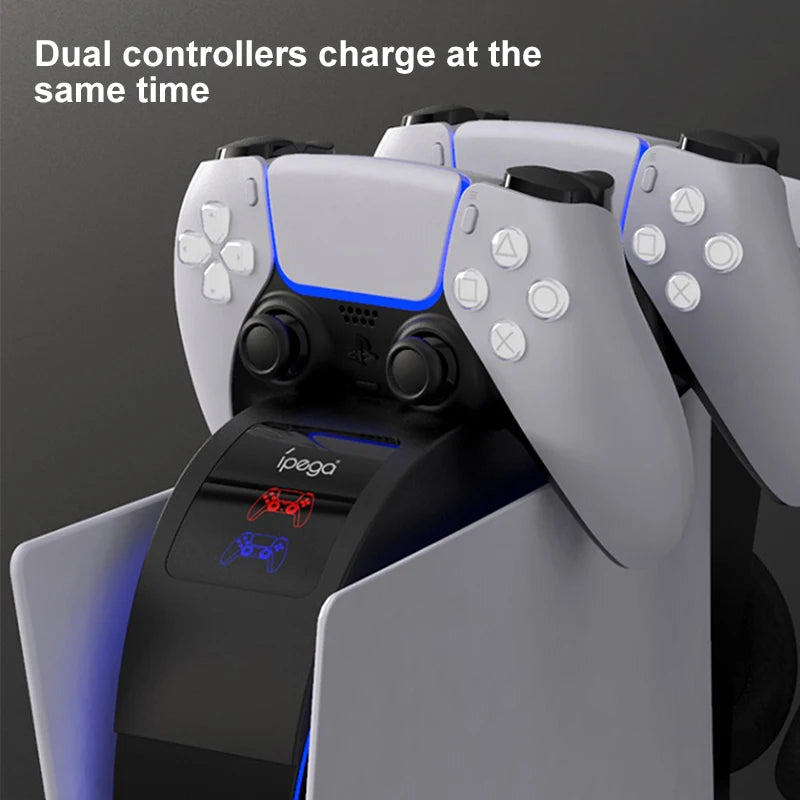 Ipega PG-P5016 – PS5 Ladestation mit Kühlung & Headset-Halter