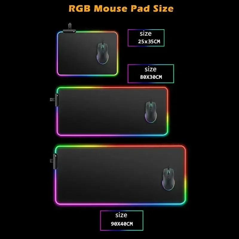 Demon Slayer RGB Gaming Mauspad – XXL Desk Mat mit LED-Beleuchtung