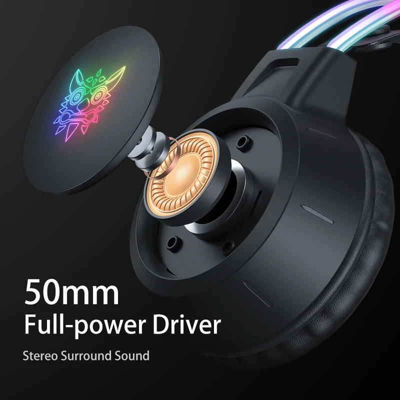 ONIKUMA RGB Gaming Headset mit Mic – 3.5mm für Konsole & PC