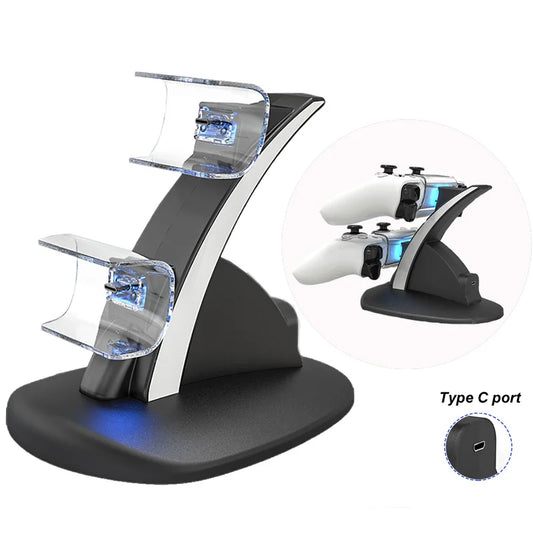 PS5 Dual Charging Dock – Type-C Ladestation für Controller