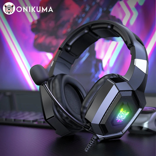 ONIKUMA K8 RGB Gaming Headset mit HD-Mikrofon
