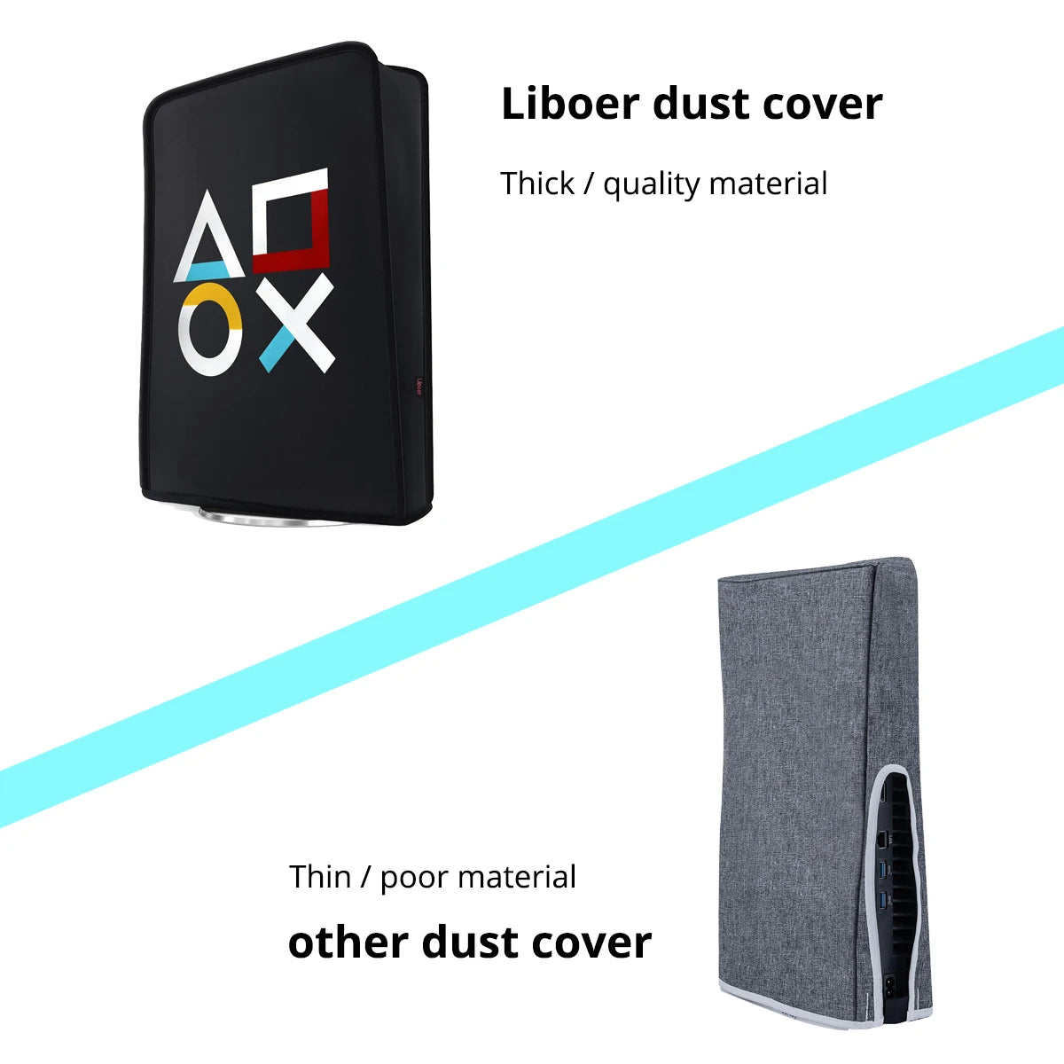 Staubschutz-Hülle für PS5 Slim – Neopren Cover in Schwarz