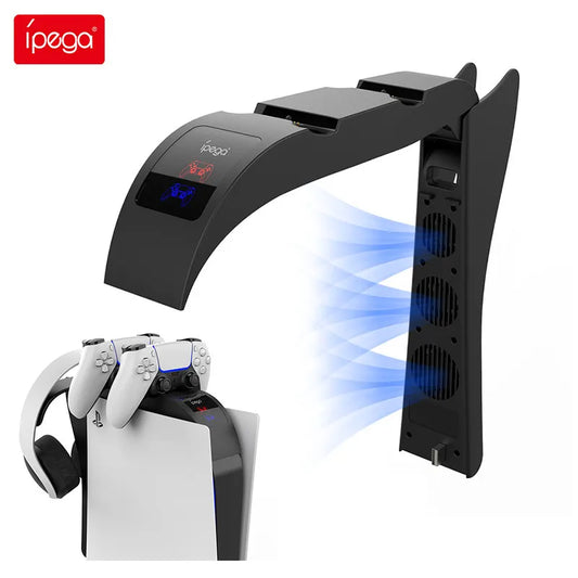 Ipega PG-P5016 – PS5 Ladestation mit Kühlung & Headset-Halter