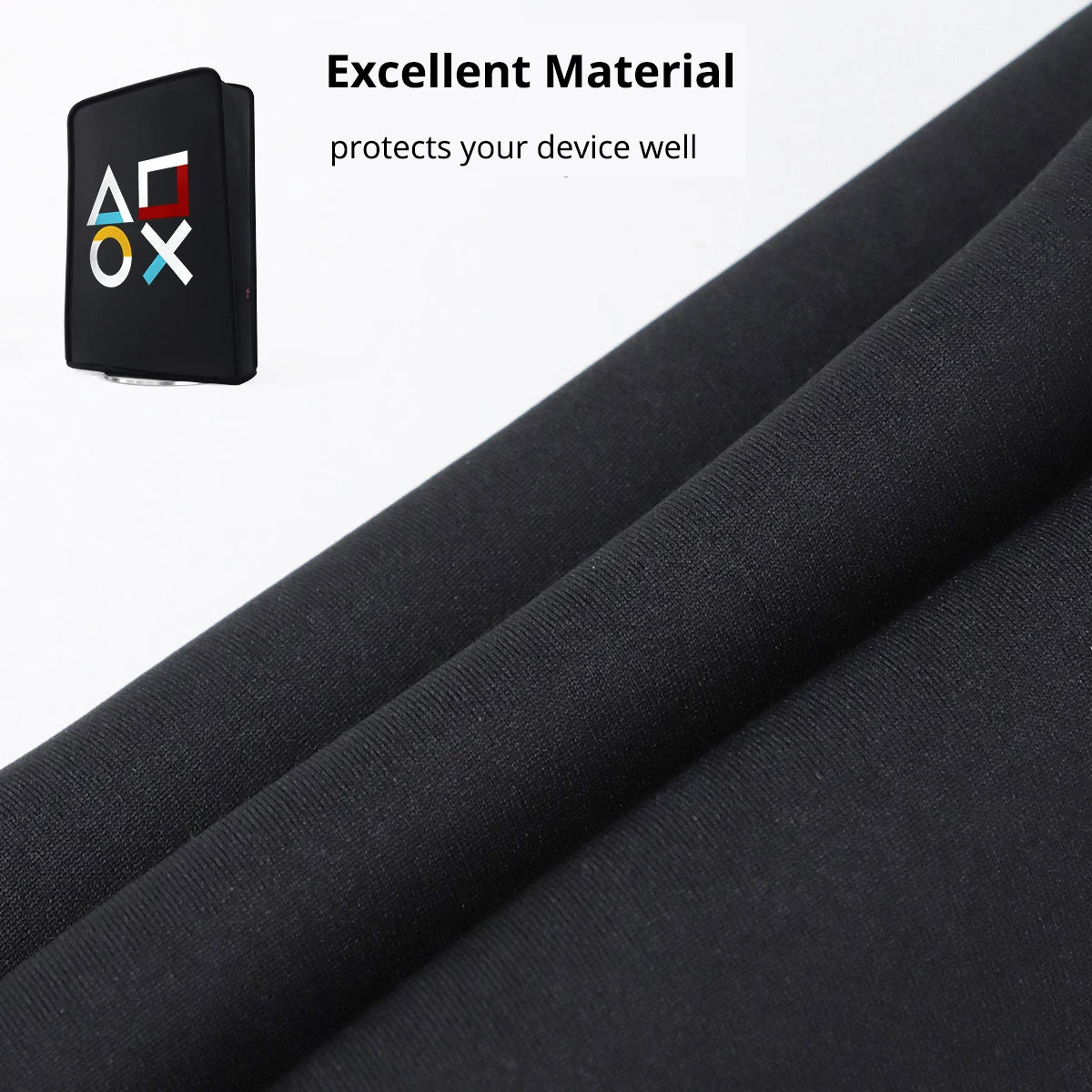 Staubschutz-Hülle für PS5 Slim – Neopren Cover in Schwarz