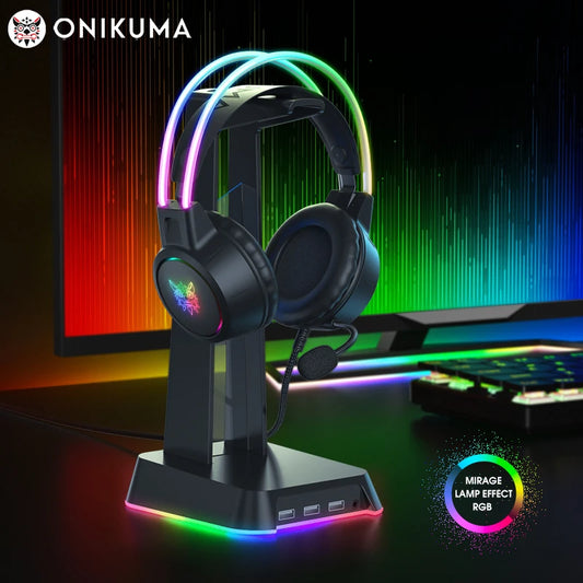 ONIKUMA RGB Gaming Headset mit Mic – 3.5mm für Konsole & PC
