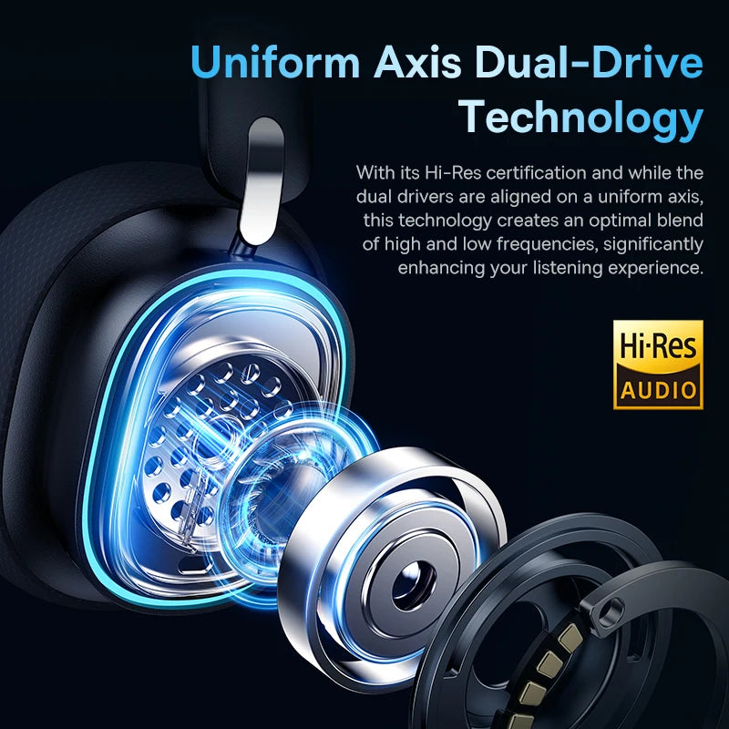 Baseus GH02 Wireless Gaming Headset – 3-Modus RGB Over-Ear Headphones mit Mic