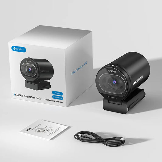 EMEET S600 4K Webcam mit 60FPS & Dual-Mic