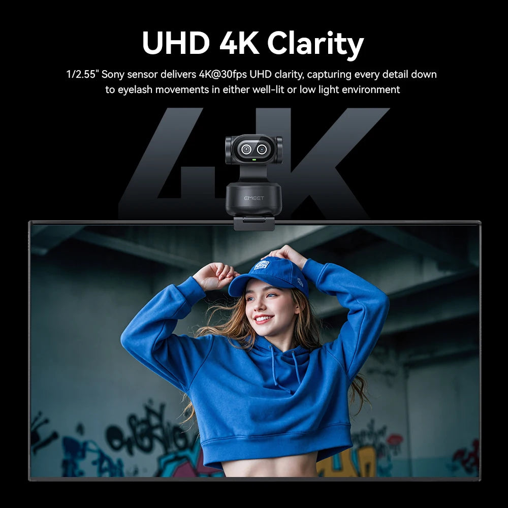 EMEET Pixy 4K Dual-Cam mit KI-Tracking & Gestensteuerung