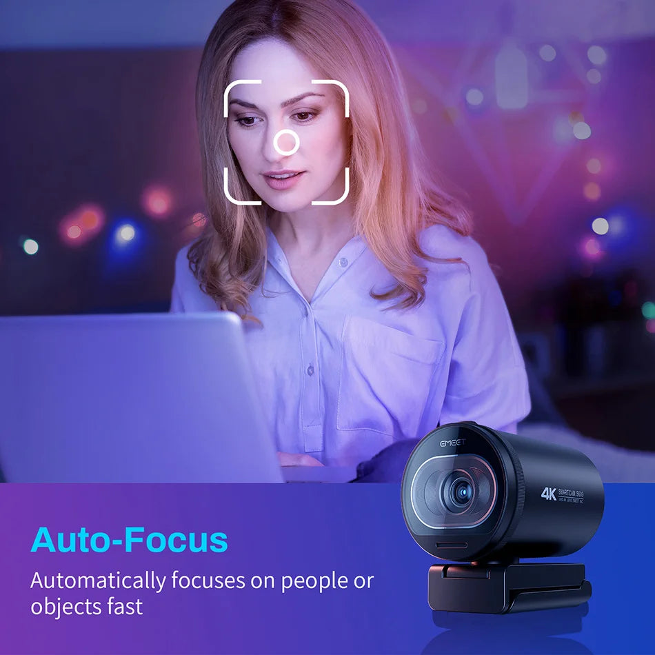 EMEET S600 4K Webcam mit 60FPS & Dual-Mic