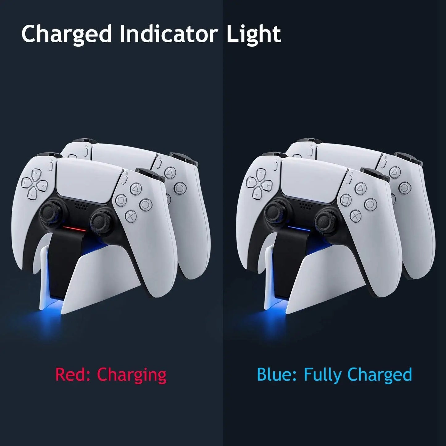 PS5 Dual Charger – Schnellladestation mit LED-Anzeige für Controller