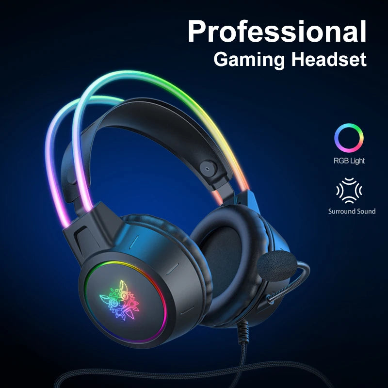 ONIKUMA RGB Gaming Headset mit Mic – 3.5mm für Konsole & PC